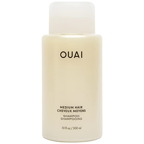 OUAI Medium Shampoo and Conditioner Set - Sulfate Free Shampoo and Conditioner for Medium Hair - Made with Keratin, Shea Butter & Avocado Oil - Free of Parabens & Phthalates (10 Fl Oz)