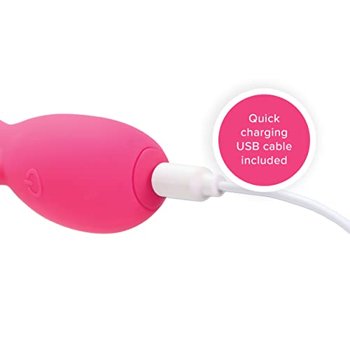 plusOne Dual Rabbit Vibrator for Women - Made of Body-Safe Silicone, Fully Waterproof, USB Rechargeable - Dual Vibrating Massager with 10 Vibration Settings