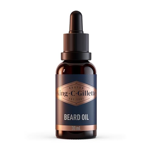 King C. Gillette Beard Oil for Men - Argan, Jojoba, Avocado, Macadamia Seed and Almond Oils - Moisturize and Soften Beard