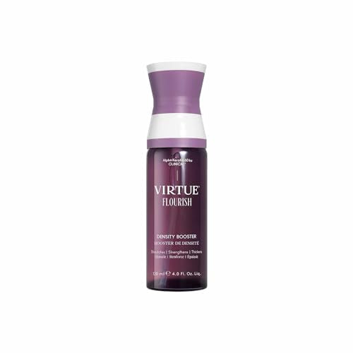 Virtue Flourish Hair Thinning Density Booster Spray Treatment, Hair Growth Product Thickens Hair, Sulfate Free, Color Safe