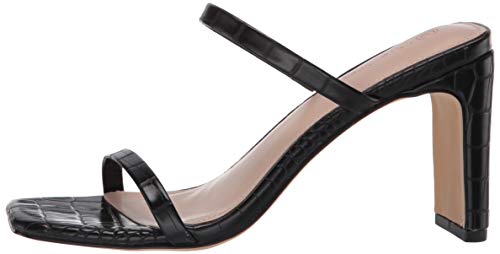 The Drop women's Avery Square Toe Two Strap High Heeled Sandal