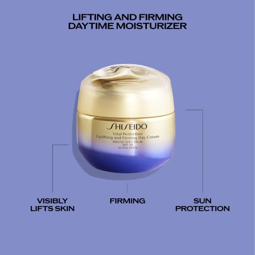 Shiseido Vital Perfection Uplifting and Firming Day Cream SPF 30-50 mL - Broad-Spectrum SPF 30 Anti-Aging Moisturizer - Visibly Lifts, Firms & Improves Appearance of Fine Lines & Wrinkles