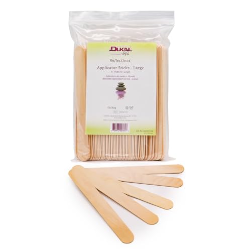 Dukal 100 Large Wax Waxing Wood Body Hair Removal Sticks Applicator Spatula