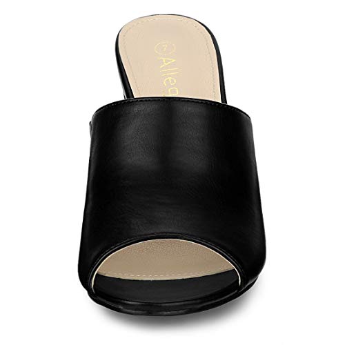 Allegra K Women's Slip on Block Heel Slide Sandals