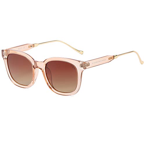 SOJOS Classic Square Polarized Sunglasses for Women Men Retro Trendy UV400 Sunnies SJ2050