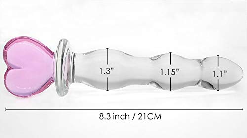 Crystal Glass Pleasure Wand Dildo Penis, Pink