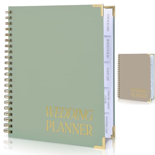 Beautiful Wedding Planner Book and Organizer - Perfect for Detailed Planning Of Your Big Day - Unique Engagement Gift for Newly Engaged Couples, Future Brides and Grooms