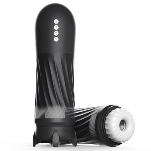 Tracy's Dog Automatic Male Masturbator, Adult Sex Toys for Men with 3 Twisting and 5 Thrusting Vibration Modes, Hands-Free Heating Male Vibrating Stroker for Men Guy Pleasure, Steelcan