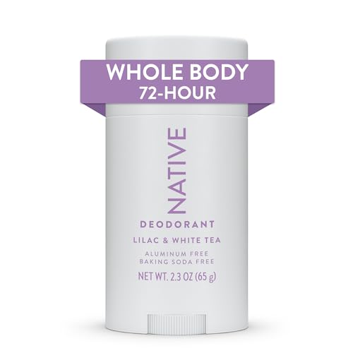 Native Whole Body Deodorant Stick Contains Naturally Derived Ingredients, Deodorant for Men and Women | 72 Hour Odor Protection, Aluminum Free with Coconut Oil and Shea Butter | Lilac & Tea