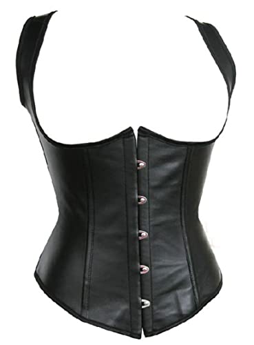 Alivila.Y Fashion Corset Womens Faux Leather Steampunk Corsets Victorian Bustier Top