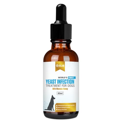 Natural Yeast Infection Treatment for Dogs. Supports Healthy Itch Relief, Inflammation Relief, Allergy Relief & More. Dog Yeast Infection Treatment. (60 ML)