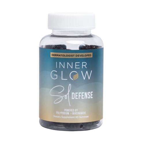 Inner Glow Sol Defense Gummies - Dermatologist and Plastic Surgeon developed to fight photoaging, Polypodium Leucotomos and Niacinamide