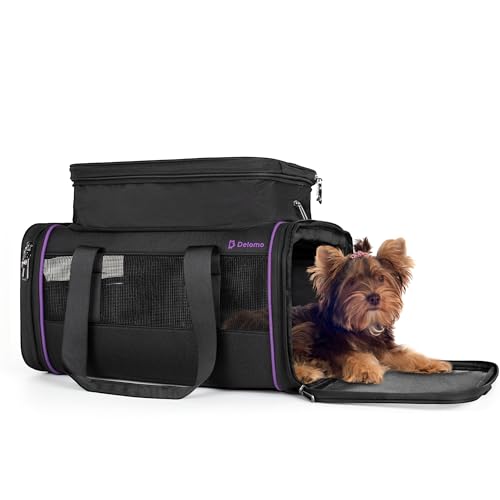 Pet Carrier - Airline Approved Cat and Dog Carrier for Small Dogs, Medium Dogs - Durable Dog Travel Bag, Expandable, Comfortable, Fits Major Airlines