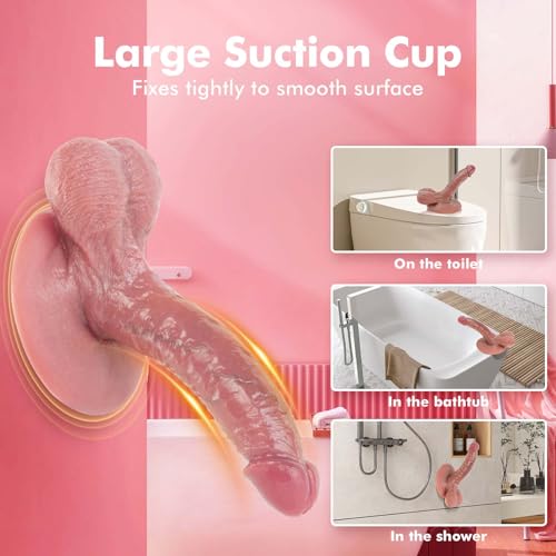 Realistic Dildo Adult Sex Toys - UTIMI 7.1 Inch Silicone Penis for Men Women Female Beginners Body Safe Material Dildos with Strong Suction Cup for Vaginal G-spot and Anal Play