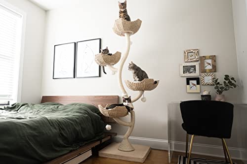 MAU 73" Tall Modern Cat Tree Scratching Tower for Large Cats, Scratching Post Condo, Cat Tower for Multiple Cats, Luxury Cat Gifts by Mau Lifestyle