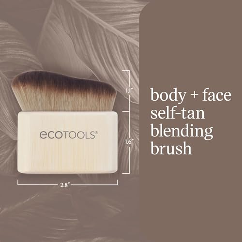 EcoTools Good Tan Body + Face Self-Tan Blending Brush, Kabuki Brush For Applying Self Tanner, Sunless Tanner Blending Brush, Eco Friendly Self Tanning Brush, Vegan, & Cruelty Free, 1 Count