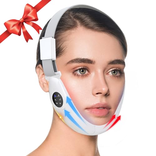 Double Chin Machine, 6 Modes and 12 Intensity Levels Face Massage, Intelligent Lifting Firming Saggy Skin Tightening Machine for Women Skin Care