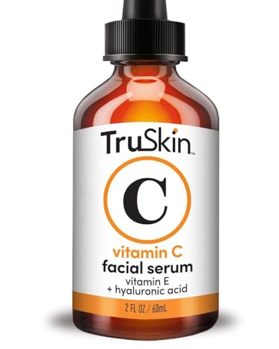 TruSkin Vitamin C Face Serum – Anti Aging Facial Serum with Vitamin C, Hyaluronic Acid, Vitamin E & More – Brightening Serum for Dark Spots, Even Skin Tone, Eye Area, Fine Lines & Wrinkles, 2 Fl Oz