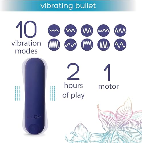 plusOne Bullet Vibrator for Women - Mini Vibrator Made of Body-Safe Silicone, Fully Waterproof, USB Rechargeable - Personal Massager with 10 Vibration Settings