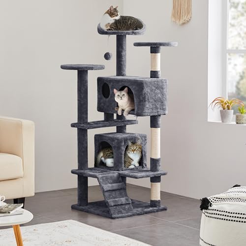 Yaheetech 54in Cat Tree Tower Condo Furniture Scratch Post for Kittens Pet House Play