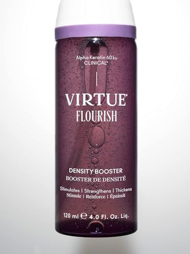 Virtue Flourish Hair Thinning Density Booster Spray Treatment, Hair Growth Product Thickens Hair, Sulfate Free, Color Safe