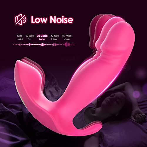 Wearable G Spot Dildo Vibrators Adult Sex Toys for Women or Men, App Remote Control Panty Mini Vibrator with 10 Quickly Wiggling & Vibrating Modes Panties Quite Rose Toy Sex Machine