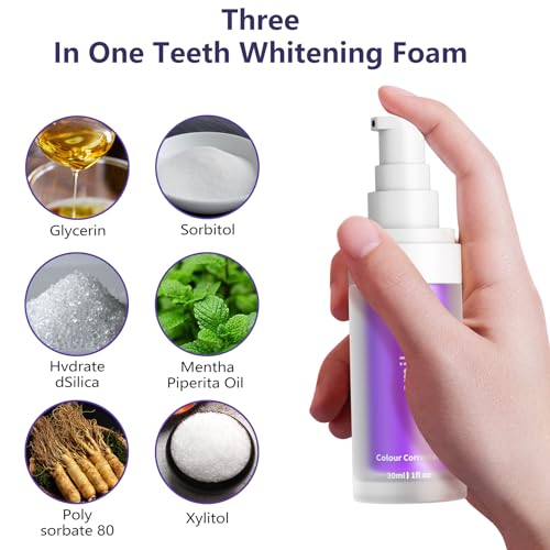 Purple Toothpaste for Teeth Whitening, Teeth Whitening Purple Toothpaste (30ml), Purple Toothpaste, Purple Teeth Whitening, Colour Correcting, Tooth Colour Corrector