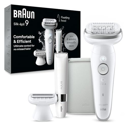 Braun Silk-épil 9 Epilator, Wet & Dry, Lasting Smooth Skin, SE9-441