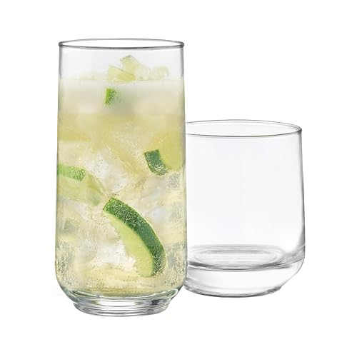 Libbey Ascent 16-Piece Tumbler and Rocks Glass Set