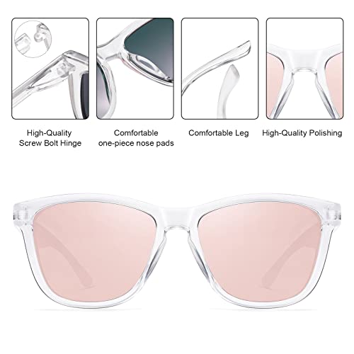 Sunglasses Womens Men Classic Retro Polarized Sunglasses Trendy Vintage Sun Glasses UV400 Protection