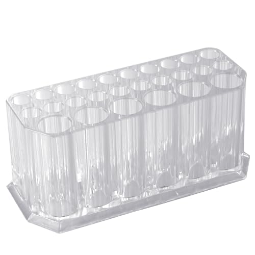 Acrylic Makeup Brush Holder Organizer, Clear Brushes Beauty Organizers and Cosmetic Display Storage Box for Vanity Desktop Bathroom Countertop