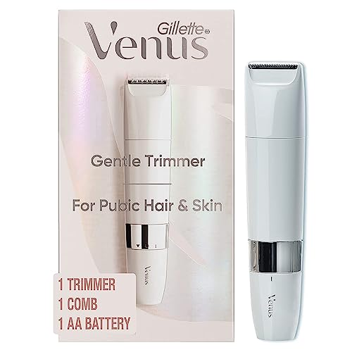 Gillette Venus Intimate Grooming Womens Electric Razor, Bikini Trimmer for Pubic Hair and Skin, Trimmer for Women, Includes 1 Womens Razor, Pubic Hair Removal for Women, 1 Comb, 1 AA Battery