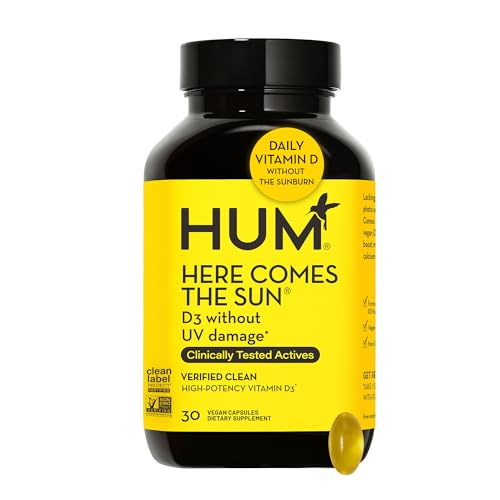 HUM Here Comes The Sun - Immune Supplement with Vitamin D & Calcium for a Healthy Immune System - Supports Radiant Skin, Mood + Bone Health (1 Month Supply)