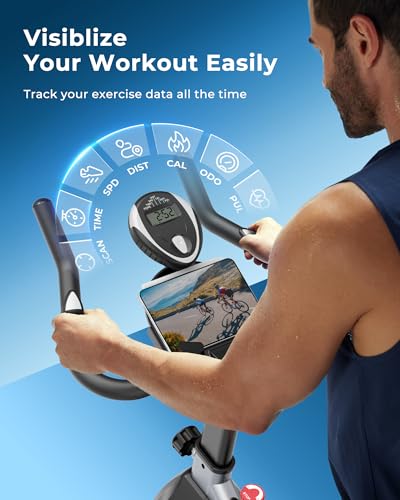 YOSUDA Indoor Cycling Bike Brake Pad/Magnetic Stationary Bike - Cycle Bike with Ipad Mount & Comfortable Seat Cushion