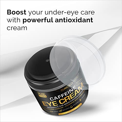 Caffeine Eye Cream For Anti Aging, Dark Circles, Bags, Puffiness. Great Under Eye Skin + Face Tightening, Eye Lift Treatment For Men & Women 1.7oz