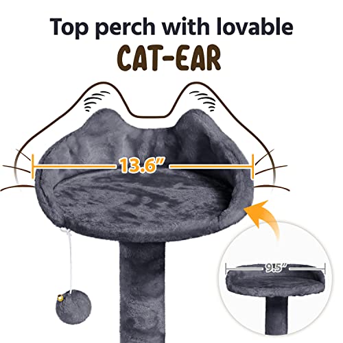 Yaheetech 54in Cat Tree Tower Condo Furniture Scratch Post for Kittens Pet House Play