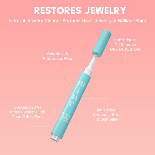 On-The-Go Ring and Jewelry Cleaning Pen - Crystal Clear Carats - Natural and Premium Shine Solution - Portable Travel Size Diamond and Gemstone Cleaner