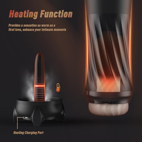 Tracy's Dog Automatic Male Masturbator, Adult Sex Toys for Men with 3 Twisting and 5 Thrusting Vibration Modes, Hands-Free Heating Male Vibrating Stroker for Men Guy Pleasure, Steelcan