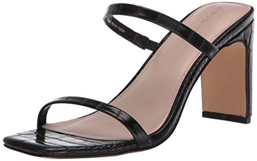 The Drop women's Avery Square Toe Two Strap High Heeled Sandal