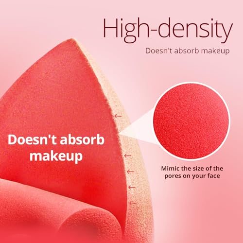 BEAKEY Makeup Sponge 5 Pcs Set, Makeup Sponges for Foundation, Liquid, Cream and Powder. Latex-Free Boun Boun Beauty Sponge for Blending, Blender for Enhanced Make Up Application, Ideal Gift