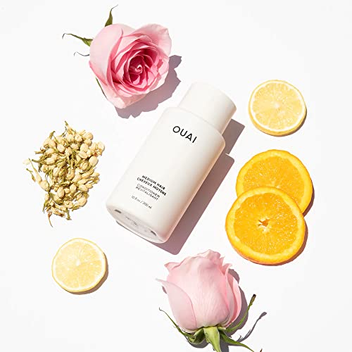 OUAI Medium Shampoo and Conditioner Set - Sulfate Free Shampoo and Conditioner for Medium Hair - Made with Keratin, Shea Butter & Avocado Oil - Free of Parabens & Phthalates (10 Fl Oz)