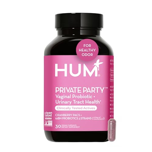 HUM Private Party Vaginal Probiotics for Women's pH Balance- Cranberry & Lactobacillus Blend -Womens Vaginal Health Supplement - Promote Healthy Vaginal Odor & Vaginal Flora - (30-Day Supply)