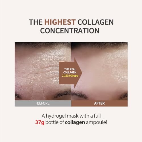 Deep Collagen Overnight Mask 37g (4 Count (Pack of 1)) | The real collagen 2,160,000ppb | Facial sheet masks with low molecular weight collagen for elasticity, firming, and moisturizing