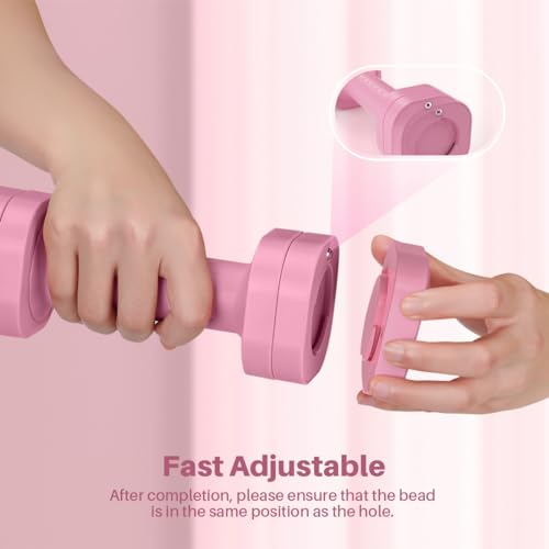 Adjustable Dumbbell Set of 2, 4 in 1 Free Weights Dumbbells Set for Women, 5lb Dumbbells Set of 2, Each 2lb 3lb 4lb 5lb with TPU Soft Rubber Handle for Home Gym Exercise Training