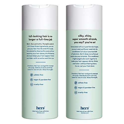 Triple Threat Shampoo and Conditioner Set for Women- Thickening, Moisturizing, Reduces Shedding- Color Safe Hair Loss Shampoo and Conditioner- 2 pack, 6.4oz