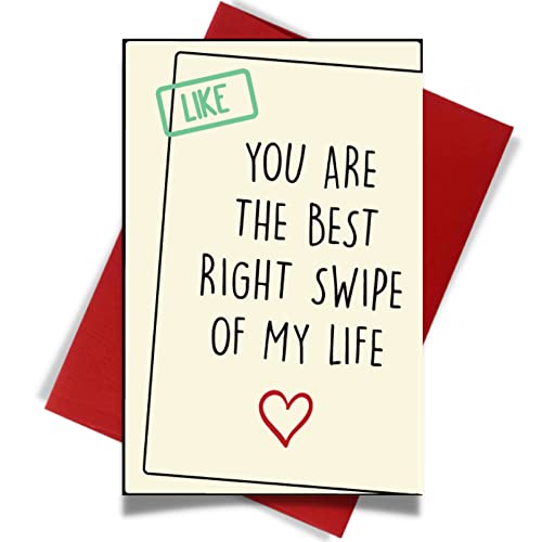 Cheerin Greeting Card with Envelope - Sweetest Day Card for Him Her - Romantic Birthday Card, Anniversary Card for Boyfriend Girlfriend Husband Wife