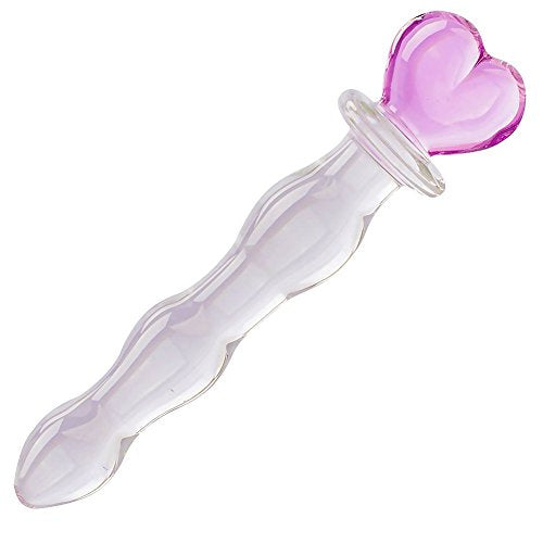 Crystal Glass Pleasure Wand Dildo Penis, Pink