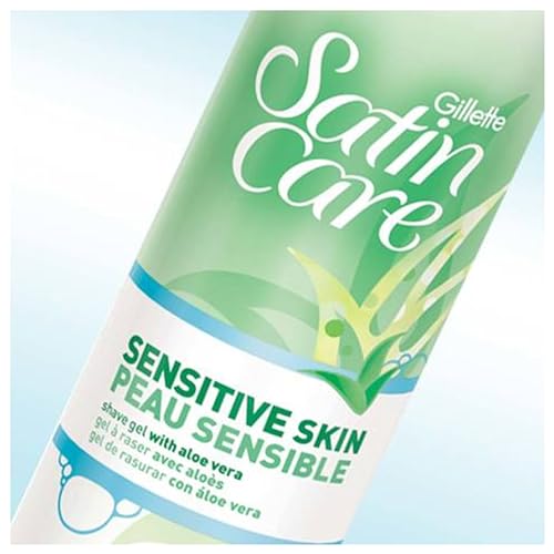 Gillette Venus Satin Care Sensitive Skin Shave Gel for Women 7 ounce, 2 count