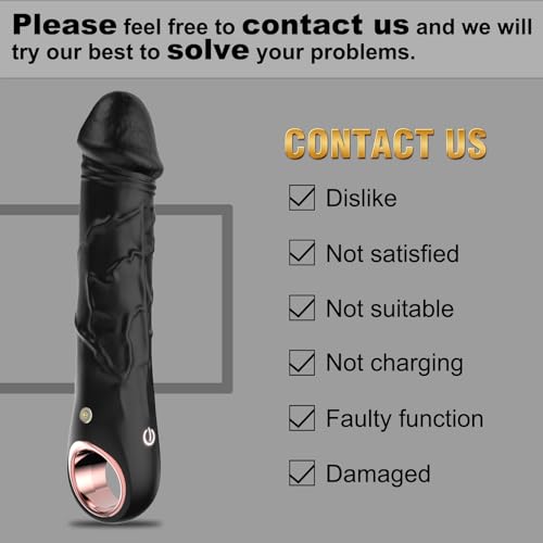 G Spot Dildo Vibrator - BGGOOD Adult Female Sex Toys with 10 Vibrations, Realistic Silicone Dildos Finger Vibrators for Multiple Stimulation, Clitoris Stimulator for Woman Sexual Pleasure(Black)