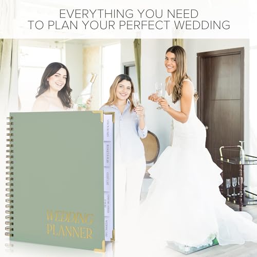 Beautiful Wedding Planner Book and Organizer - Perfect for Detailed Planning Of Your Big Day - Unique Engagement Gift for Newly Engaged Couples, Future Brides and Grooms